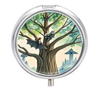 Pilulier portable fée sur la chauve-souris - Joli pilulier pour vitamines et suppléments
