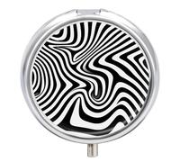 Pilulier portable Illusion Pilulier de voyage pour poche ou sac à main Pilulier de médicaments avec miroir 3 compartiments Organiseur quotidien