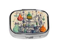 Pilulier portable imprimé chimie pour sac à main, poche, cadeaux de voyage