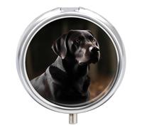 Pilulier portable Labrador noir mignon organisateur de pilules pour suppléments vitaminés