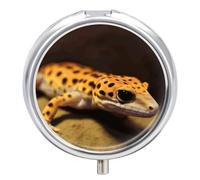 Pilulier portable Léopard Little Gecko Pilulier mignon Pilulier Organisateur pour suppléments vitaminés