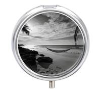 Pilulier portable noir et blanc - Joli pilulier pour vitamines et suppléments