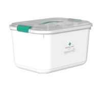 Pilulier portable - Organisateur familial de pilules résistant à la poussière avec grande capacité, pratique avec poignée, boîte pour transporter des pilules en plein air