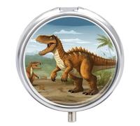 Pilulier portable - Période jurassique - Dinosaure - Petit pilulier quotidien - Pilulier de poche