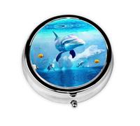 Pilulier portable personnalisable avec impression de poissons du monde sous-marin - Mini pilulier compact et pratique pour ranger et organiser les pilules