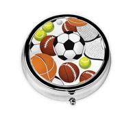 Pilulier portable personnalisé avec ballon de sport - Mini pilulier compact et pratique pour ranger et organiser les pilules