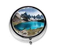 Pilulier portable personnalisé avec impression Rocky Mountain - Mini pilulier compact et pratique pour ranger et organiser les pilules