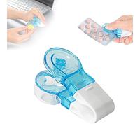 Pilulier portable, petit dissolvant de distributeur de pilules, outil de retrait de médicaments sans contact, facile à retirer les pilules de l'emballage (1 PCS)