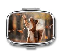 Pilulier portable, pilulier de voyage 7 jours debout sur les pattes arrières, organiseur de médicaments à 2 compartiments pour vitamines, médicaments, huile de poisson et compléments alimentaires