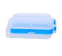 Pilulier Portable Pliable à 8 Compartiments, Triple Couche, Bleu | Boîte Compacte en Plastique, Rangement Organisé des Remède, Format Voyage et Maison, Design Peu Encombrant
