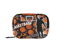 Pilulier portable pour sac à main, silhouettes de basket-ball