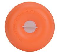 Pilulier portable rond, mini boîte de rangement de bonbons, conteneur de médicaments de voyage avec serrure, petite taille pour les voyageurs, en plastique ABS bleu rose orange (Orange fluo)
