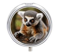 Pilulier portable singe lémurien mignon pilulier mignon organisateur de pilules pour vitamines suppléments