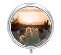 Pilulier portable vert coucher de soleil mignon organisateur de pilules pour vitamines suppléments
