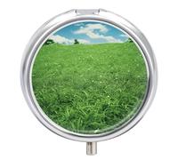 Pilulier portable vert pelouse pilulier mignon organisateur de pilules pour vitamines suppléments