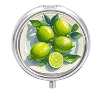 Pilulier portable vintage citron mignon organisateur de pilules pour vitamines suppléments
