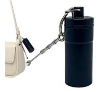 Pilulier porte-clés, Étui en Aluminium Hermétique Portable, Étui à pilules de poche pour hommes avec porte-clés, pour Bouchons d'Oreilles Femmes Hommes Usage Quotidien Voyage Travail Extérieur Gym Cam