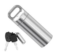 Pilulier porte-clés | Récipient journalier étanche en aluminium avec sac de voyage, organisateur d'aspirine d'urgence portable, argenté