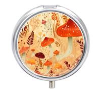 Pilulier pour champignons et plantes - 3 compartiments - Petit pilulier de voyage pour sac à main et poche - Pilulier quotidien portable pour contenir des suppléments et des vitamines