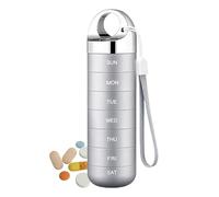 Pilulier pour la semaine - Boîte à médicaments en métal étanche - Boîte de rangement pour compléments alimentaires - Pour adultes, personnes âgées, voyageurs, infirmiers, routine quotidienne, voyage