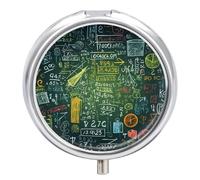 Pilulier pour questions mathématiques - 3 compartiments - Petit pilulier de voyage pour sac à main et poche - Pilulier quotidien portable pour contenir des suppléments et des vitamines