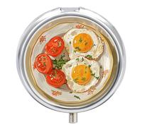 Pilulier pour œufs et tomates - 3 compartiments - Étanche - Pour poche ou sac à main - Portable - Mini pilulier de médicaments - Porte-vitamines