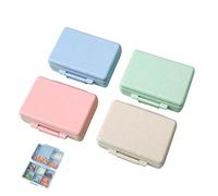 Pilulier quotidien 2023, 9 compartiments, portable, scellé, organiseur de pilules de voyage, boîte à pilules étanche pour poche portefeuille pour contenir des vitamines, de l'huile de foie de morue et