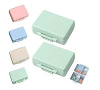 Pilulier quotidien 2023, 9 compartiments, portable, scellé, organiseur de pilules de voyage, design étanche pour poche portefeuille pour contenir des vitamines, de l'huile de foie de morue et des