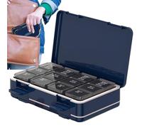 Pilulier quotidien - Boîte de supplément de médicaments portable - Grand étui de voyage pour médicaments sept jours par semaine pour compléments alimentaires d'huile de poisson