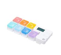 Pilulier Rappel Intelligent Multicompartiments 7 Jours | Organisateurs De Pilules Pour 7 Jours Pour Maison Bureau Extérieur Camping Hommes Femmes Et Seniors