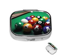 Pilulier rectangulaire avec 3 compartiments pour organiser le billard - Petit pilulier étanche pour voyage - Pour planificateur de médicaments