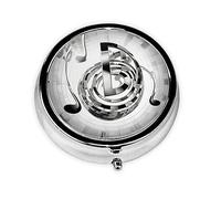 Pilulier rond à 3 compartiments pour sac à main - Thème musical - En métal - Portable - Mini petit pilulier de voyage - Pour contenir des compléments