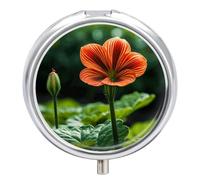 Pilulier rond à 3 compartiments qui grandit lentement - Mini pilulier portable de voyage pour poche, sac à main, pilulier en métal pour vitamines, huiles de poisson et compléments alimentaires