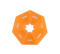 Pilulier rond à 7 compartiments for une semaine (1 pièce) - Petit pilulier portable 7 jours - Boîte à bijoux for médicaments(Ivory)