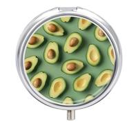 Pilulier rond à motif vert mignon pour médicaments et vitamines