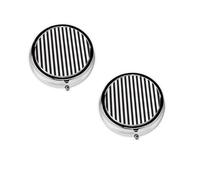 Pilulier rond à rayures noires et blanches, 3 compartiments pour sac à main et poche, boîte à médicaments portable, pilulier de voyage