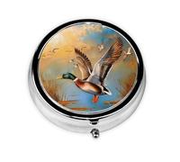 Pilulier rond avec 3 compartiments, mini pilulier portable pour médicaments, vitamines, huile de poisson, compléments