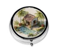 Pilulier rond avec 3 compartiments - Petit pilulier portable pour voyage