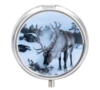 Pilulier rond compact à 3 compartiments, pilulier de voyage portable pour homme et femme