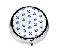 Pilulier rond élégant en métal avec 3 compartiments pour médicaments mauvais yeux, boîte de pilules portable, petite boîte à pilules de voyage pour sac à main et poche