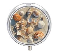 Pilulier rond et mignon en forme de pile de coquillages pour médicaments et vitamines