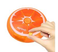 Pilulier rond hebdomadaire - Conteneur de rangement transparent portable, design compact | Organisateur polyvalent pour pilules, vitamines, bonbons, étui à médicaments voyage, support suppléments quot