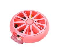 Pilulier rond hebdomadaire - Conteneur de rangement transparent portable, design compact | Organisateur polyvalent pour pilules, vitamines, bonbons, étui à médicaments voyage, support suppléments quot