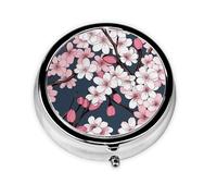 Pilulier rond japonais avec 3 compartiments, mini pilulier en métal pour sac à main ou poche, léger et portable pour un usage quotidien, cadeau, voyage
