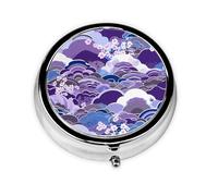 Pilulier rond japonais avec 3 compartiments, mini pilulier en métal pour sac à main ou poche, léger et portable pour un usage quotidien, cadeau, voyage