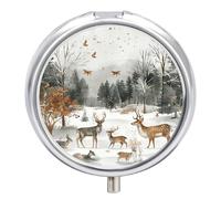 Pilulier rond mignon en forme d'animaux et d'arbres pour médicaments et vitamines