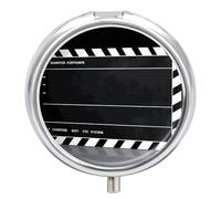 Pilulier rond noir classique à 3 compartiments avec miroir, petit pilulier de voyage, organisateur de vitamines mignon portable pour sac à main
