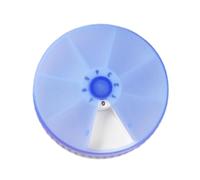 Pilulier rond | Petit pilulier rond avec 7 compartiments | Organiseur de médicaments portable étanche | Petit étui hebdomadaire pour le sac, sac à main, voyage et camping