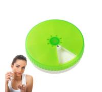 Pilulier Rond - Porte- Portable, Bouteille de Médicament Portable | 7 Compartiments Petit Pilulier Rotatif Étanche, Pilulier Hebdomadaire pour Sac de Poche, Camping en Plein Air