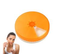 Pilulier Rond - Porte- Portable, Bouteille de Médicament Portable | 7 Compartiments Petit Pilulier Rotatif Étanche, Pilulier Hebdomadaire pour Sac de Poche, Camping en Plein Air